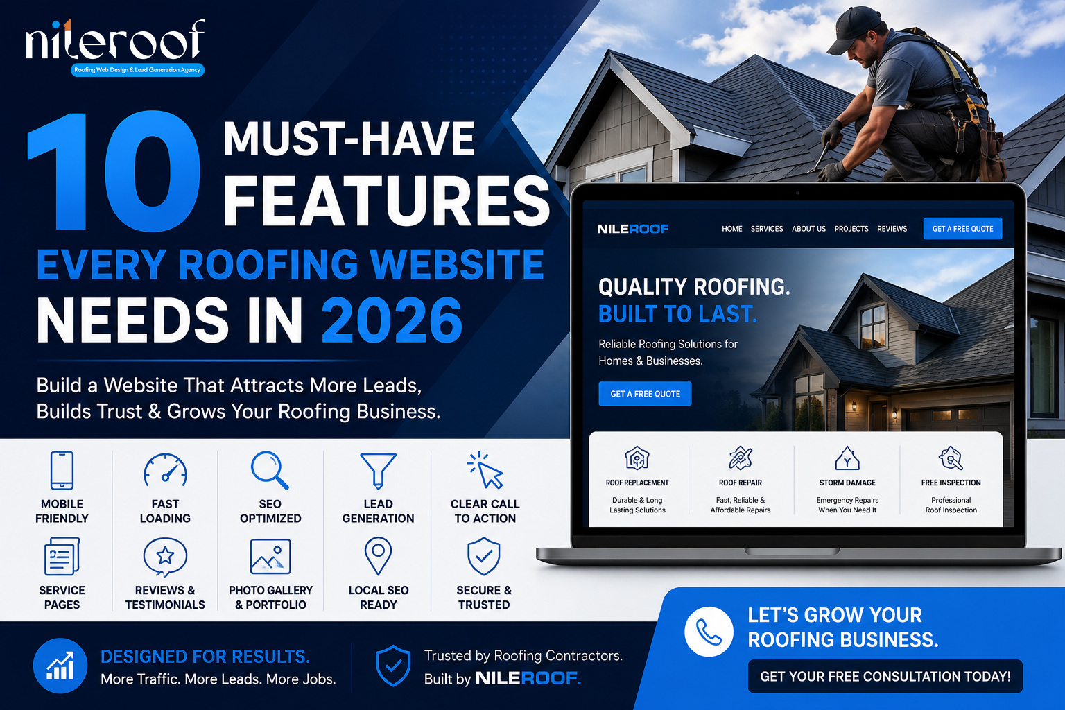 10 Must-Have Features Every Roofing Website Needs in 2026